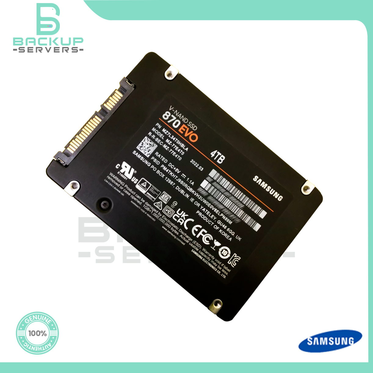 MZ-77E4T0 Samsung 870 EVO 4TB SATA 6Gbps MLC 2.5